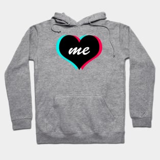 TikTok Heart Me Black Hoodie